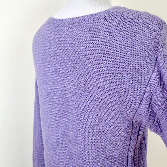 J Jill Pure Jill Size XS Cotton Cashmere Blend Sweater V Neck Lavender - Picture 5 of 9